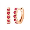 Boucles d'oreilles trilogie diamant en or 18 carats