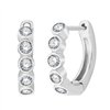 Boucles d'oreilles trilogie diamant en or 18 carats