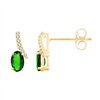 Boucles d'oreilles émeraude et diamant en or 18 carats