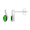 Boucles d'oreilles émeraude et diamant en or 18 carats