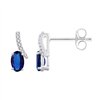 Boucles d'oreilles saphir et diamant en or 18 carats