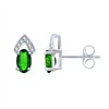 Boucles d'oreilles émeraude et diamant en or 18 carats