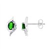 Boucles d'oreilles émeraude et diamant en or 18 carats