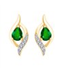Boucles d'oreilles émeraude et diamant en or 18 carats