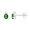 Boucles d'oreilles émeraude et diamant en or 18 carats