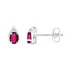 Boucles d'oreilles rubis et diamant en or 18 carats