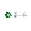 Boucles d'oreilles émeraude et diamant en or 18 carats