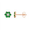 Boucles d'oreilles émeraude et diamant en or 18 carats
