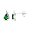 Boucles d'oreilles émeraude et diamant en or 18 carats