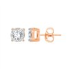Boucles d'oreilles serti clos diamant en or 18 carats