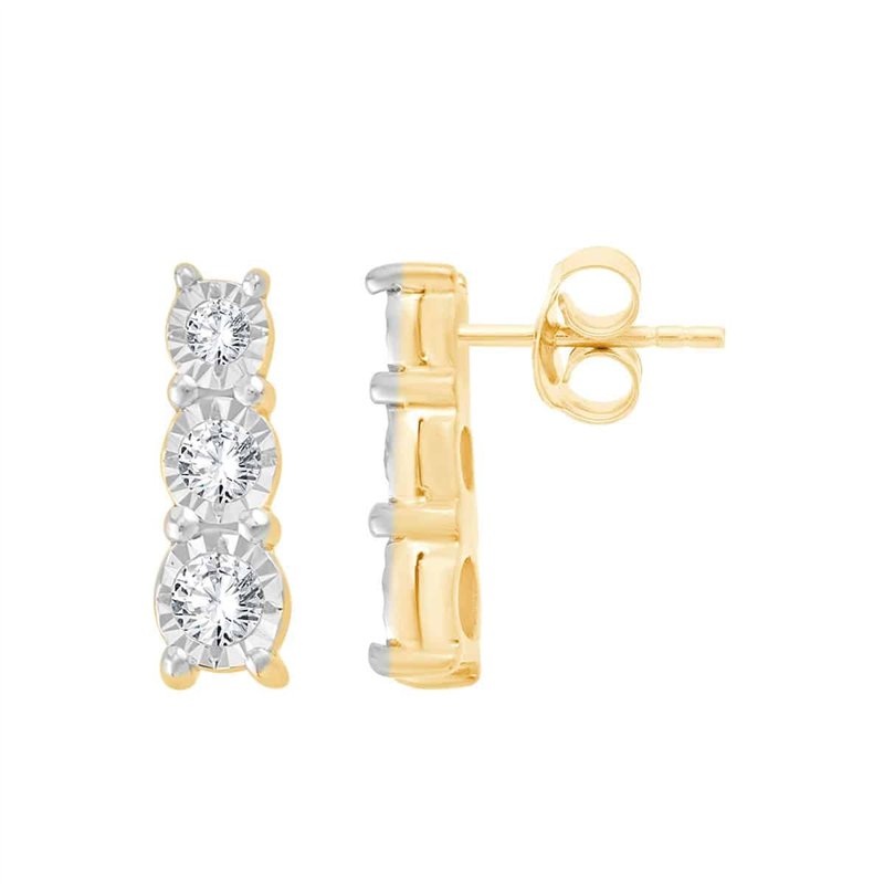 Boucles d'oreilles diamant en or 18 carats