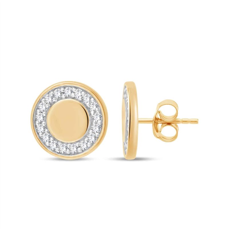 Boucles d'oreilles serti clos diamant en or 18 carats