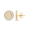 Boucles d'oreilles serti clos diamant en or 18 carats