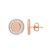 Boucles d'oreilles serti clos diamant en or 18 carats