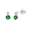 Boucles d'oreilles émeraude et diamant en or 18 carats