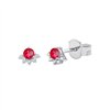 Boucles d'oreilles rubis et diamant en or 18 carats