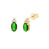 Boucles d'oreilles émeraude et diamant en or 18 carats