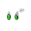 Boucles d'oreilles émeraude et diamant en or 18 carats