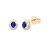 Boucles d'oreilles saphir et diamant en or 18 carats