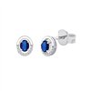 Boucles d'oreilles saphir et diamant en or 18 carats