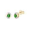 Boucles d'oreilles émeraude et diamant en or 18 carats