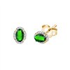 Boucles d'oreilles émeraude et diamant en or 18 carats