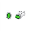 Boucles d'oreilles émeraude et diamant en or 18 carats