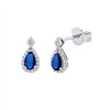 Boucles d'oreilles saphir et diamant en or 18 carats
