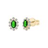 Boucles d'oreilles émeraude et diamant en or 18 carats