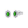 Boucles d'oreilles émeraude et diamant en or 18 carats