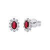 Boucles d'oreilles rubis et diamant en or 18 carats