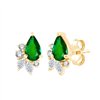 Boucles d'oreilles émeraude et diamant en or 18 carats