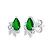 Boucles d'oreilles émeraude et diamant en or 18 carats