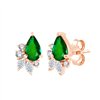Boucles d'oreilles émeraude et diamant en or 18 carats