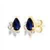 Boucles d'oreilles saphir et diamant en or 18 carats