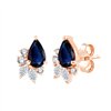 Boucles d'oreilles saphir et diamant en or 18 carats