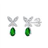 Boucles d'oreilles émeraude et diamant en or 18 carats
