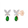 Boucles d'oreilles émeraude et diamant en or 18 carats