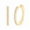 Boucles d'oreilles serti clos diamant en or 18 carats