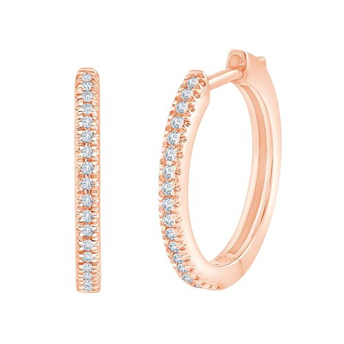 Boucles d'oreilles serti clos diamant en or 18 carats