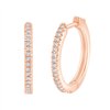 Boucles d'oreilles serti clos diamant en or 18 carats