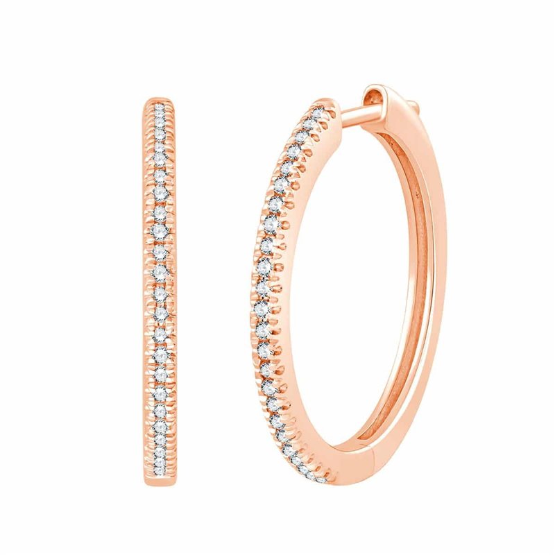 Boucles d'oreilles serti clos diamant en or 18 carats