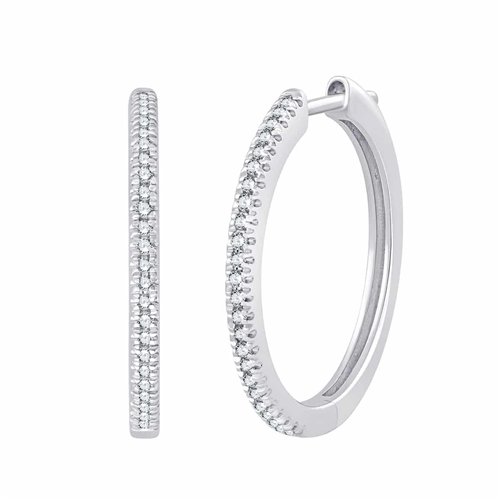 Boucles d'oreilles serti clos diamant en or 18 carats