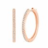 Boucles d'oreilles serti clos diamant en or 18 carats