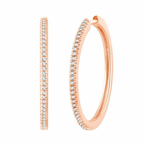 Boucles d'oreilles serti clos diamant en or 18 carats
