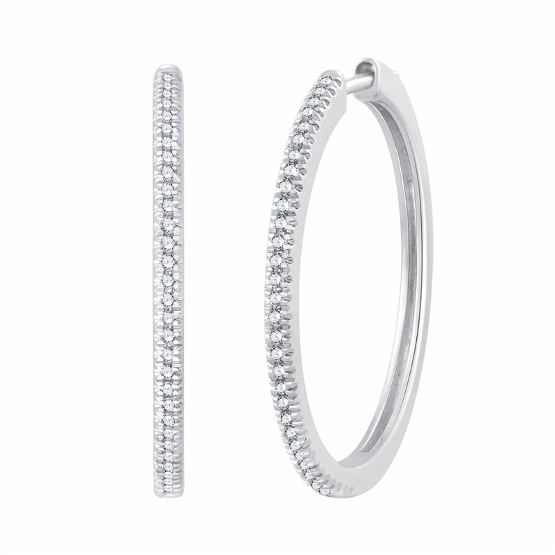 Boucles d'oreilles serti clos diamant en or 18 carats