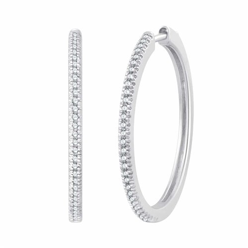Boucles d'oreilles serti clos diamant en or 18 carats