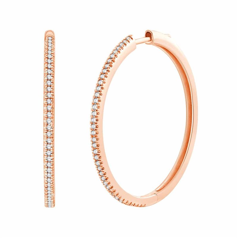 Boucles d'oreilles serti clos diamant en or 18 carats