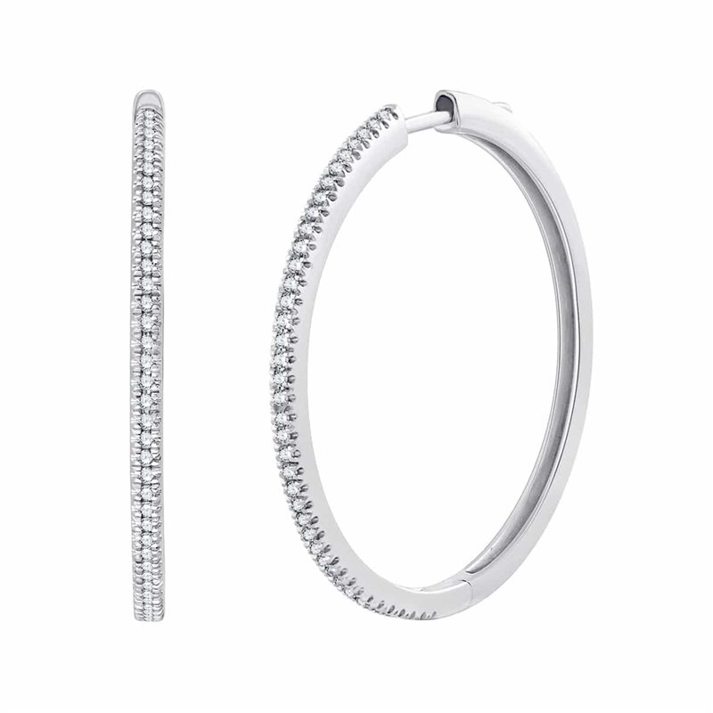 Boucles d'oreilles serti clos diamant en or 18 carats