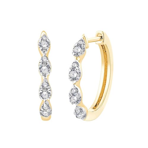 Boucles d'oreilles toi et moi diamant en or 18 carats